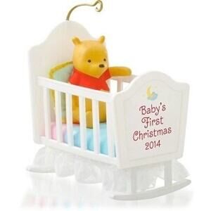 Vintage 2014 Hallmark Keepsake Winnie the Pooh "Baby's First Christmas" Ornament